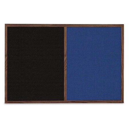 United Visual Products Slim Style Indoor Enclosed Corkboard, 36", UV504SC-BLACK-DRKSPR UV504SC-BLACK-DRKSPR